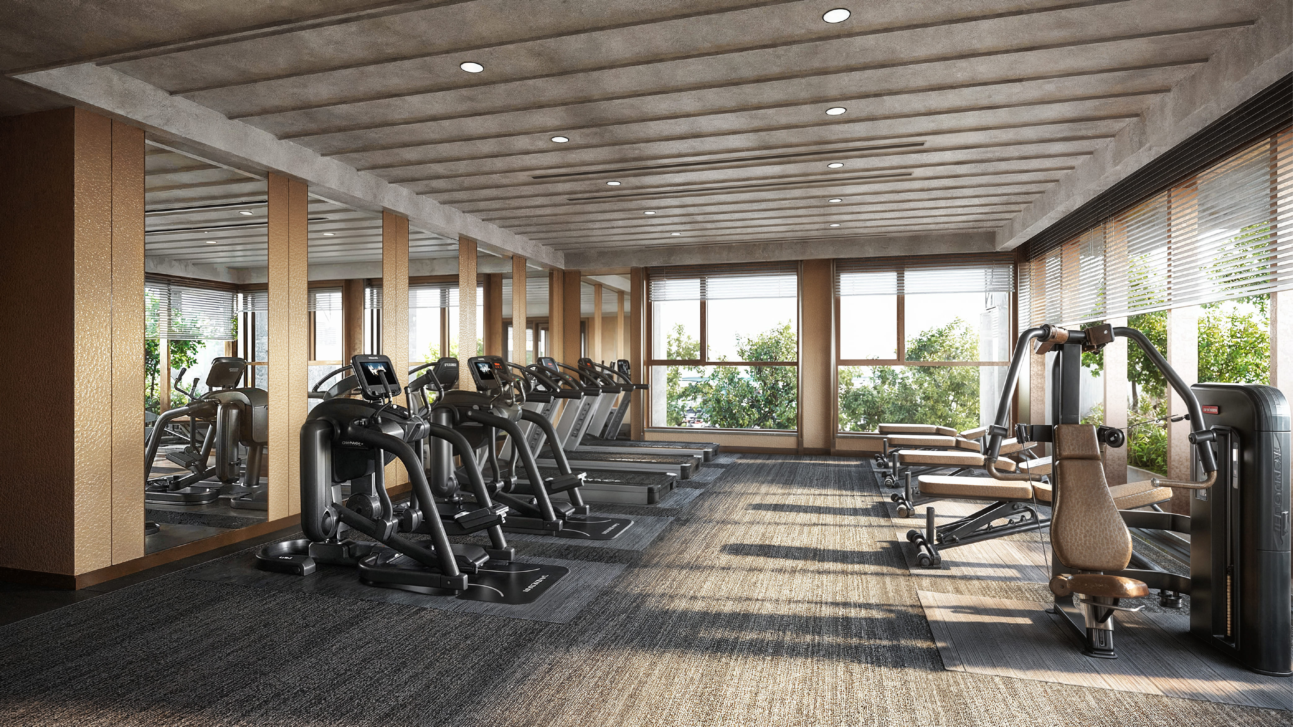 綠光健身房3D模擬示意圖