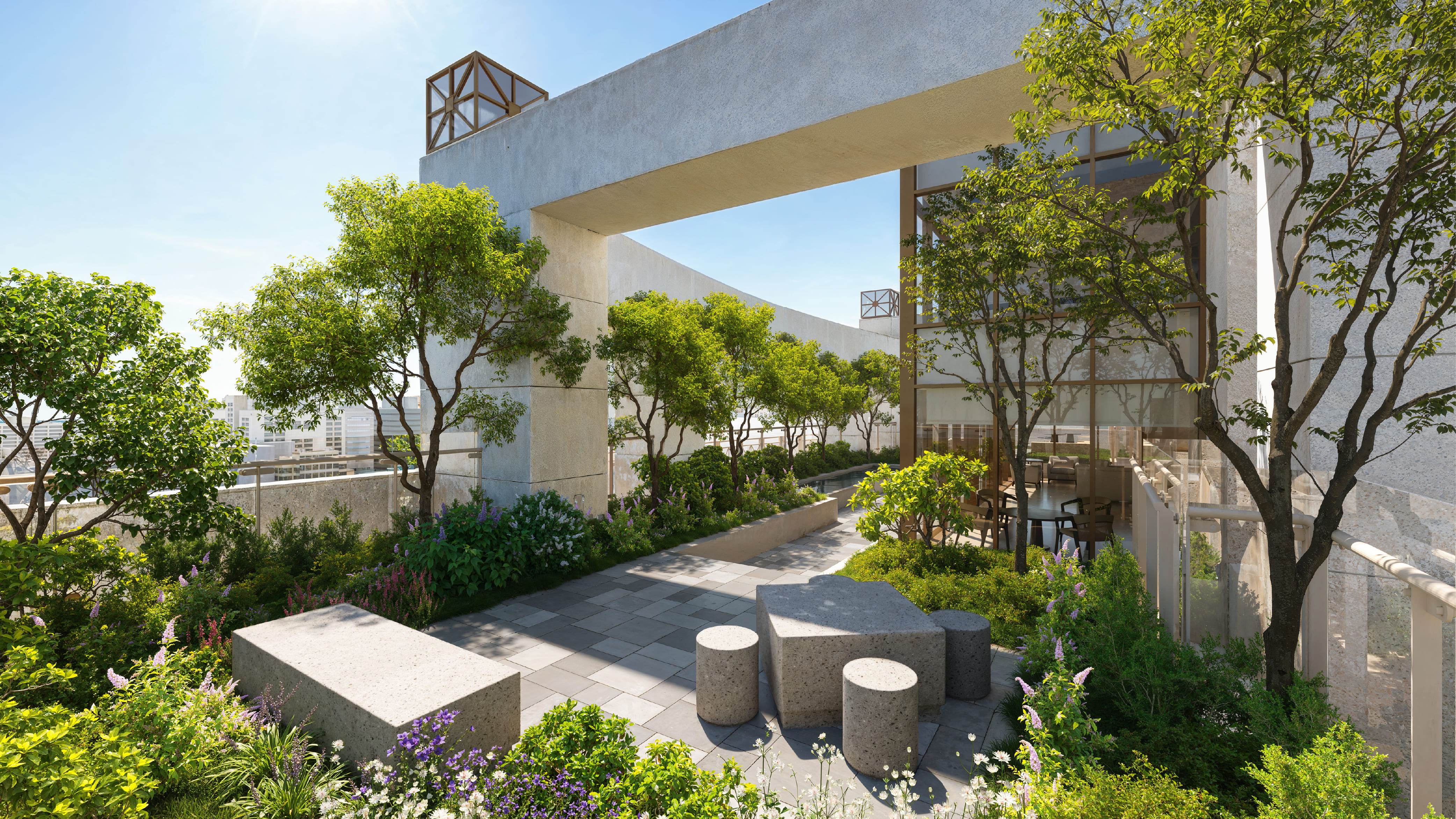 邀月景觀花園3D模擬示意圖