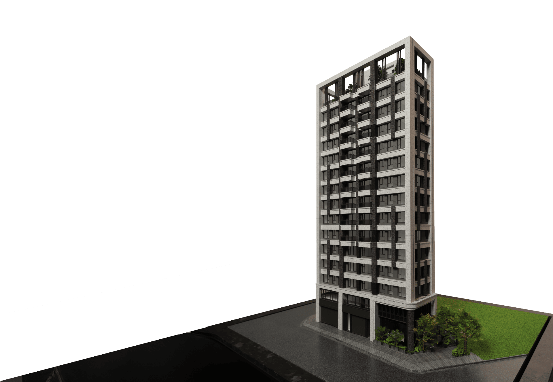 「璞真慶合」建築外觀模擬示意